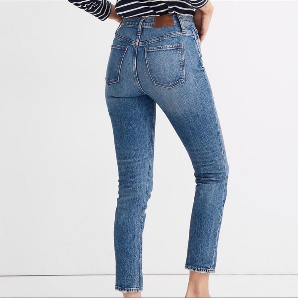 Madewell The Slim Boyjean AJ315 Classic Preppy Blue Denim Jeans Size 23 - Picture 2 of 13